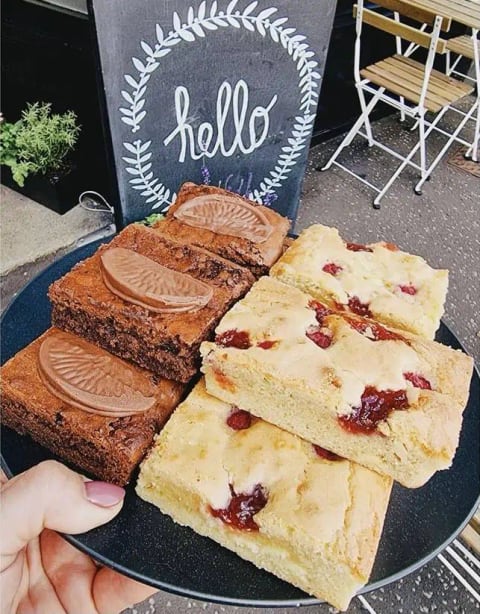 Fresh cakes and pastries prepared for afternoon tea