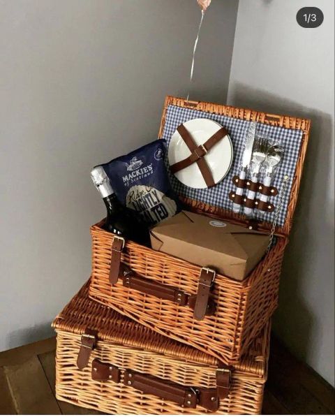 A D.R Private Dining afternoon tea basket of cakes and bakes